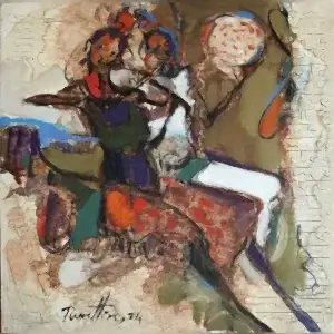 NURETTİN AKKAYA tarafından 2024 yılında 25x25 cm ölçülerinde Tuval üzeri yağlı boya tekniği ile yapılmıştır.