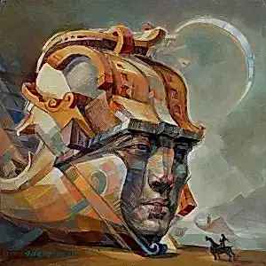 ADEM BAŞPINAR tarafından 2022 yılında 25x25 cm ölçülerinde Tuval üzeri akrilik boya tekniği ile yapılmıştır.