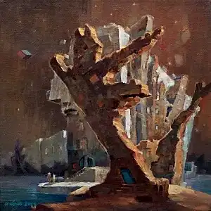 ADEM BAŞPINAR tarafından 2022 yılında 25x25 cm ölçülerinde Tuval üzeri akrilik boya tekniği ile yapılmıştır.