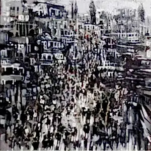 AYHAN ÇETİN tarafından 2022 yılında 25x25 cm ölçülerinde Tuval üzeri akrilik boya tekniği ile yapılmıştır.