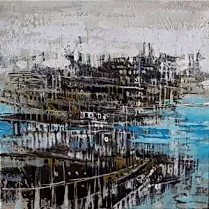 AYHAN ÇETİN tarafından 2022 yılında 25x25 cm ölçülerinde Tuval üzeri akrilik boya tekniği ile yapılmıştır.