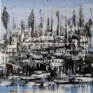 AYHAN ÇETİN tarafından 2022 yılında 25x25 cm ölçülerinde Tuval üzeri akrilik boya tekniği ile yapılmıştır.