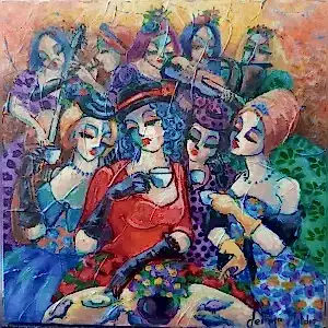 DERYA YILDIZ tarafından 2022 yılında 25x25 cm ölçülerinde Tuval üzeri yağlı boya tekniği ile yapılmıştır.