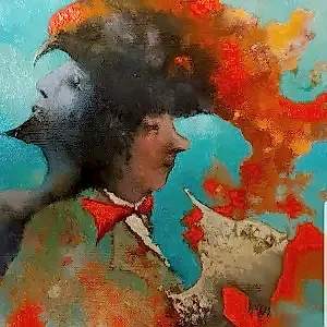 EROL PELİOĞLU tarafından 2022 yılında 25x25 cm ölçülerinde Tuval üzeri yağlı boya tekniği ile yapılmıştır.