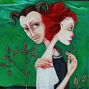 ZEKİYE AKALIN tarafından 2022 yılında 25x25 cm ölçülerinde Tuval üzeri yağlı boya tekniği ile yapılmıştır.