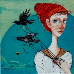 ZEKİYE AKALIN tarafından 2022 yılında 25x25 cm ölçülerinde Tuval üzeri yağlı boya tekniği ile yapılmıştır.