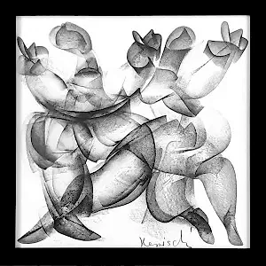 ALİ HERİSCHİ tarafından 2022 yılında 25x25 cm ölçülerinde Kağıt üzeri karışık teknik tekniği ile yapılmıştır.