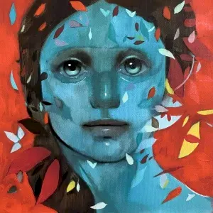 SEMA ÖCAL tarafından 2022 yılında 25x25 cm ölçülerinde Tuval üzeri yağlı boya tekniği ile yapılmıştır.