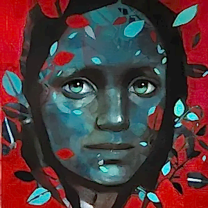 SEMA ÖCAL tarafından 2022 yılında 25x25 cm ölçülerinde Tuval üzeri yağlı boya tekniği ile yapılmıştır.