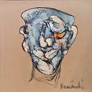 ALİ HERİSCHİ tarafından 2021 yılında 60x60 cm ölçülerinde Endüstriyel Pres Kağıt üzeri Karışık Teknik tekniği ile yapılmıştır.