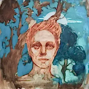 SEMA ÖCAL tarafından 2021 yılında 60x60 cm ölçülerinde Tuval üzeri yağlı boya tekniği ile yapılmıştır.