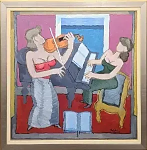 ADNAN TURANİ tarafından 2015 yılında 100x100 cm ölçülerinde Tuval üzeri yağlı boya tekniği ile yapılmıştır.