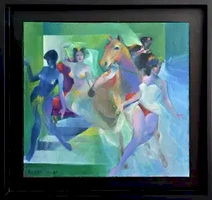 KAYIHAN KESKİNOK tarafından 1999 yılında 60x60 cm ölçülerinde Tuval üzeri yağlı boya tekniği ile yapılmıştır.