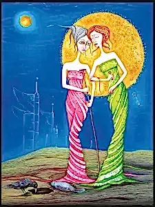 ZEKİYE AKALIN tarafından 2021 yılında 120x90 cm ölçülerinde Tuval üzeri yağlı boya tekniği ile yapılmıştır.