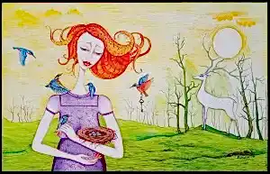 ZEKİYE AKALIN tarafından 2021 yılında 50x80 cm ölçülerinde Tuval üzeri yağlı boya tekniği ile yapılmıştır.